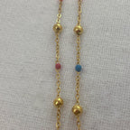 Holi - Colourful Choker Necklace - 18k Gold PVD -  - LUMENAURA
