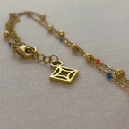 Holi - Colourful Choker Necklace - 18k Gold PVD -  - LUMENAURA