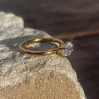 Tara - CZ Marquise Ring - 18k Gold PVD -  - LUMENAURA
