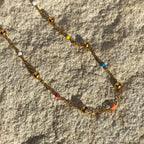 Holi - Colourful Choker Necklace - 18k Gold PVD -  - LUMENAURA