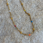 Holi - Colourful Choker Necklace - 18k Gold PVD -  - LUMENAURA