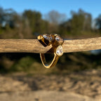 Paani - Teardrop Bezel Set Ring - 18k Gold PVD -  - LUMENAURA