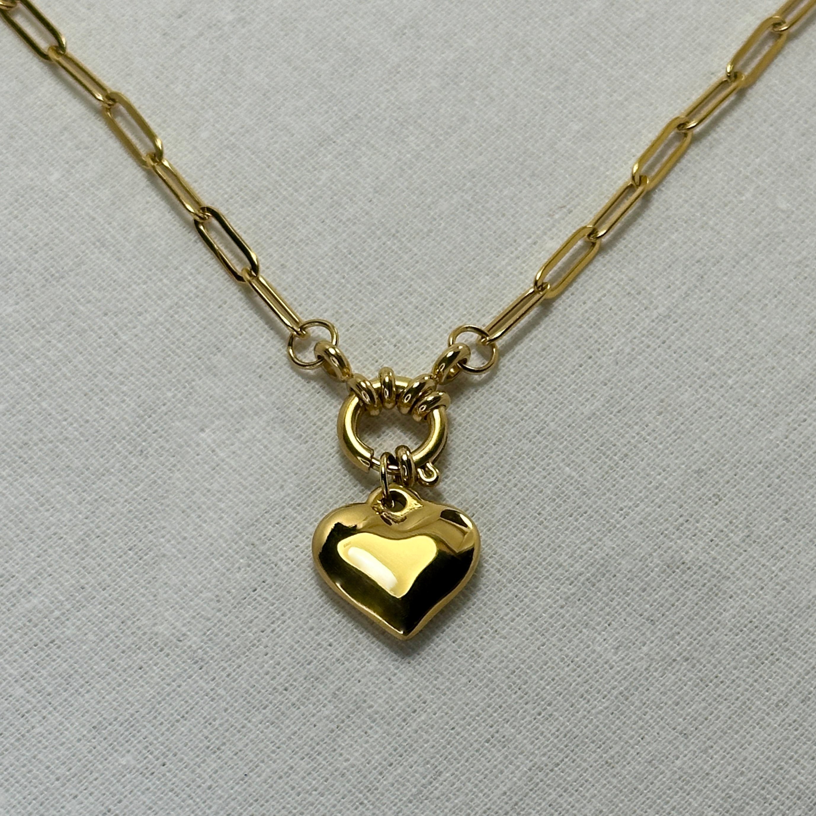 Dil - Heart Bracelet Charm - 18k Gold PVD