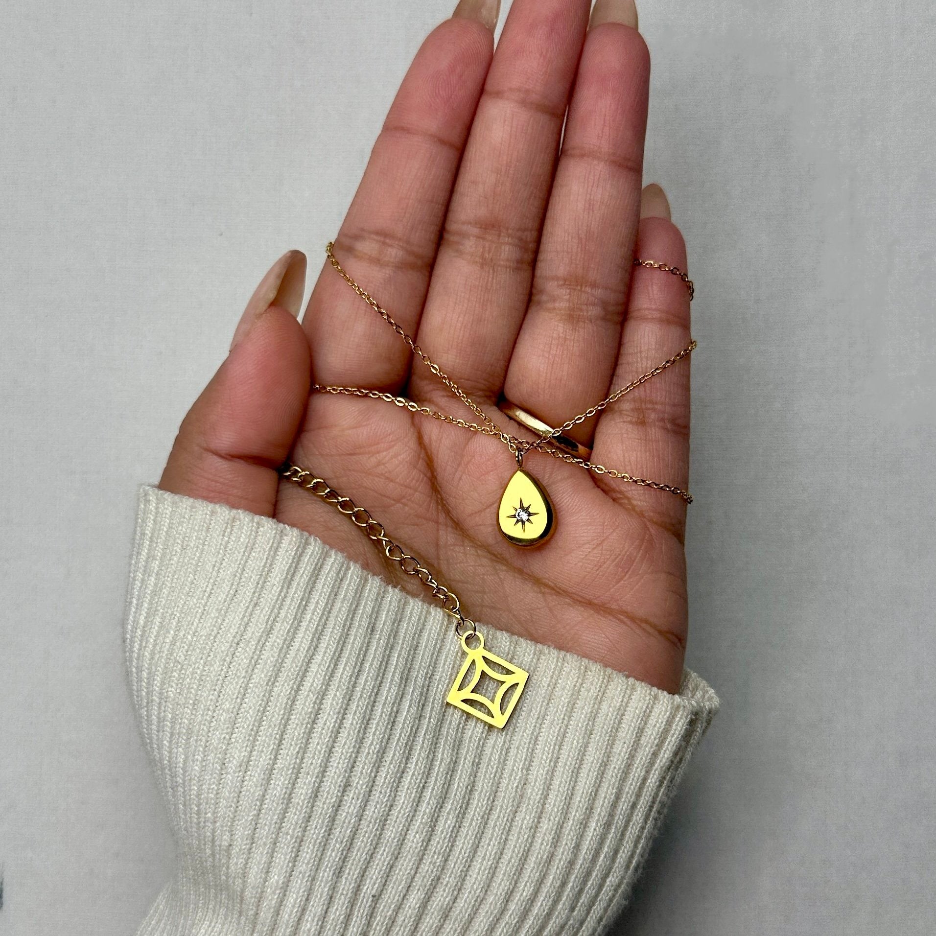 Jaan - "I AM LOVED" Reversible Necklace - 18k Gold PVD - LUMENAURA  LUMENAURA