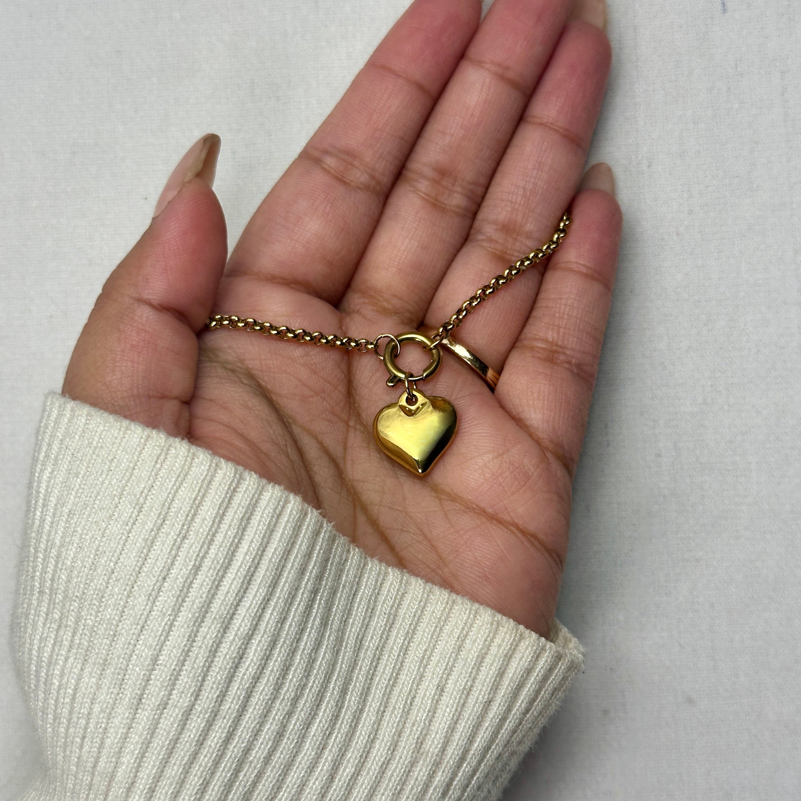 Dil - Heart Bracelet Charm - 18k Gold PVD