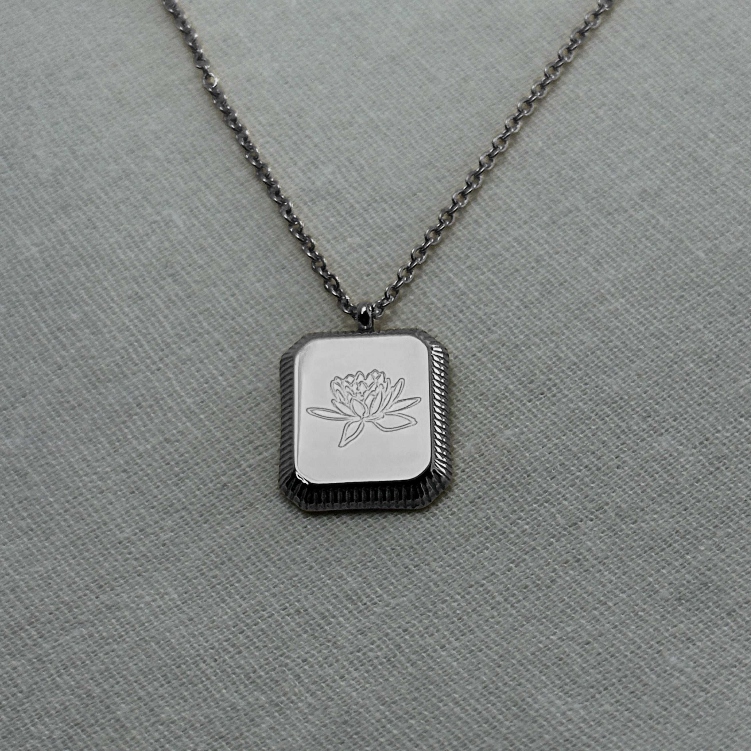 Kamal - "I AM STRONG" Reversible Necklace - Stainless Steel Silver - LUMENAURA  LUMENAURA