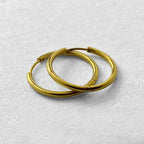 Mandala - Round Hoop Earrings - 18k Gold PVD -  - LUMENAURA