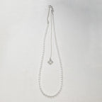 Moti - Freshwater Pearl Necklace - Stainless Steel Silver -  - LUMENAURA