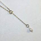 Mukta - Freshwater Pearl & Paperclip Necklace - 18k Gold Plated PVD -  - LUMENAURA