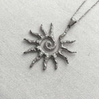 Oorja - Spiral Energy Charm - Stainless Steel Silver -  - LUMENAURA