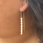 Resham - Threaded Earrings - 18k Gold PVD -  - LUMENAURA