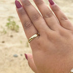 Roshan - Faceted Ring - Tungsten 18k Gold PVD