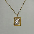 Shobha - CZ Necklace - 18k Gold PVD