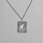 Shobha - CZ Necklace - Stainless Steel Silver