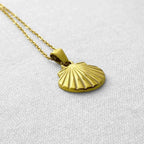 Shubh - Clam Shell Charm - 18k Gold PVD -  - LUMENAURA