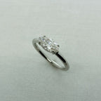 Tara - CZ Marquise Ring - Stainless Steel Silver