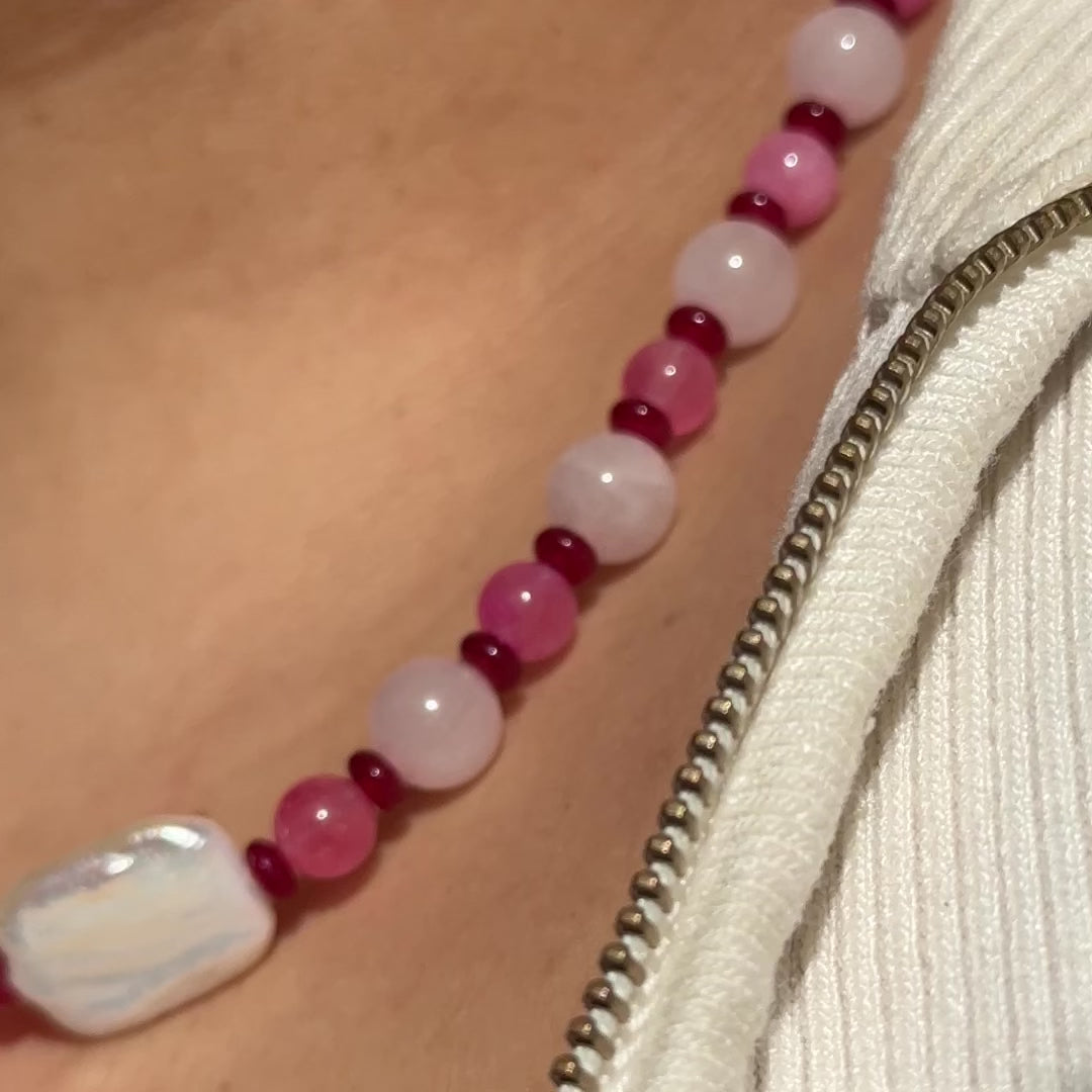 Blush - Handcrafted Beaded Necklace